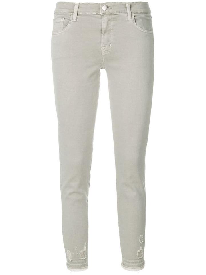 J Brand Capri Mid-rise Jeans - Neutrals