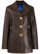 Simon Miller Single-breasted Leather Jacket - Brown