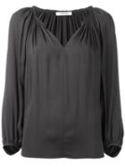 Dorothee Schumacher Peasant Blouse, Women's, Size: 1, Grey, Viscose