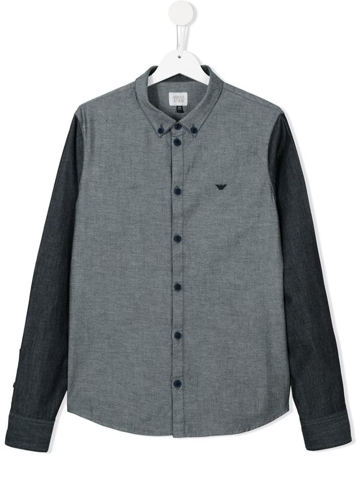 Armani Junior Button Down Shirt, Boy's, Size: 14 Yrs, Blue