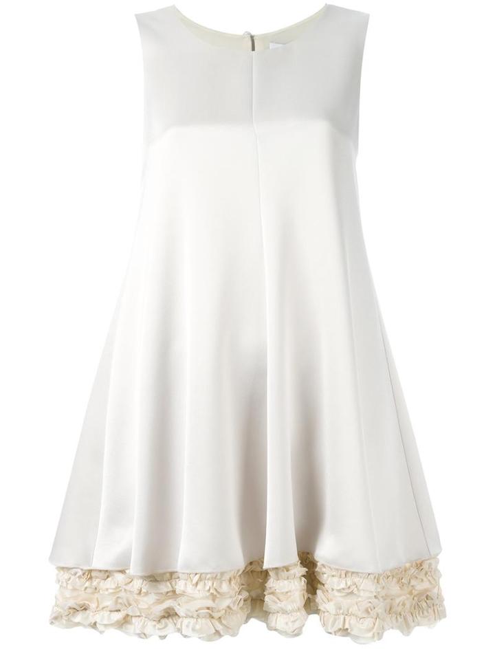 Elizabeth And James Ruffle Hem Babydoll Dress, Women's, Size: Medium, Nude/neutrals, Polyester