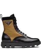 Prada Leather And Nylon Boots - Black