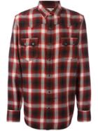 Saint Laurent Western Checked Shirt, Men's, Size: Xl, Red, Tencel/cotton