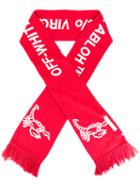 Off-white Scorpion Print Scarf, Men's, Red, Acrylic