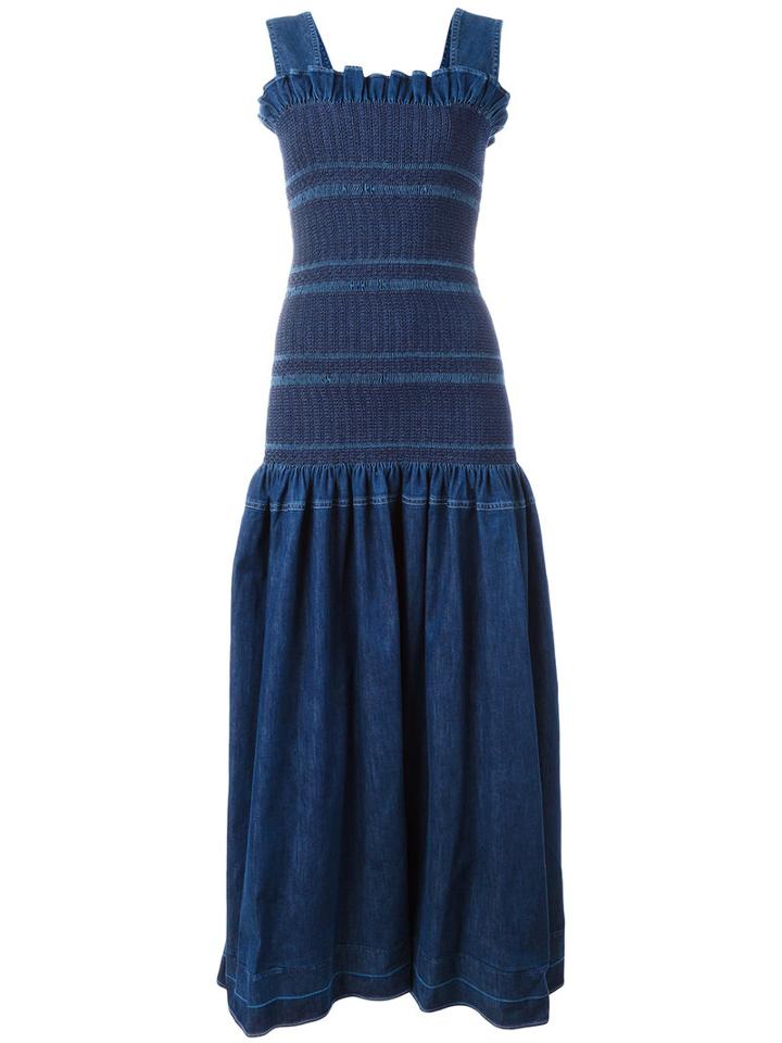 Stella Mccartney Denim Drop Waist Dress, Women's, Size: 38, Blue, Cotton/spandex/elastane/polyester/polyamide