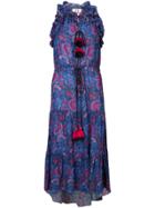 Figue Gabriella Printed Ruffle Dress - Blue