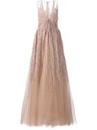 Elie Saab Sequin Embroidery Long Dress