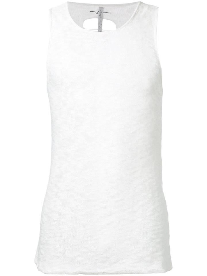 First Aid To The Injured - Fascia Tank Top - Unisex - Cotton/linen/flax - 4, White, Cotton/linen/flax