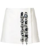 Thomas Wylde Pewter Embellished Skirt - White