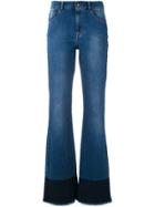 Red Valentino Frayed Bootcut Jeans - Blue
