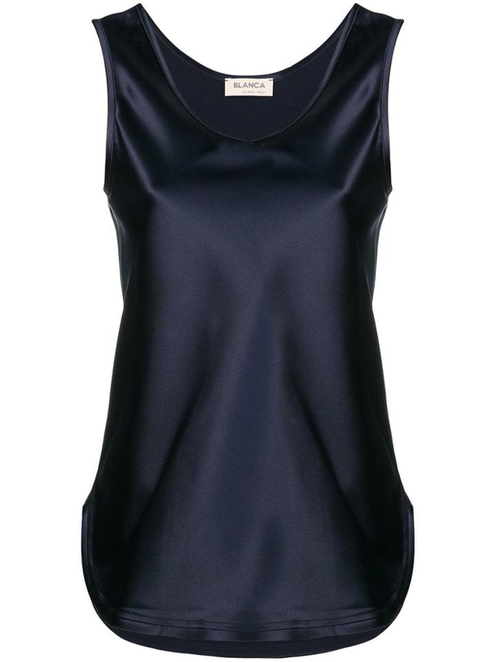 Blanca Sheen Tank Top - Blue