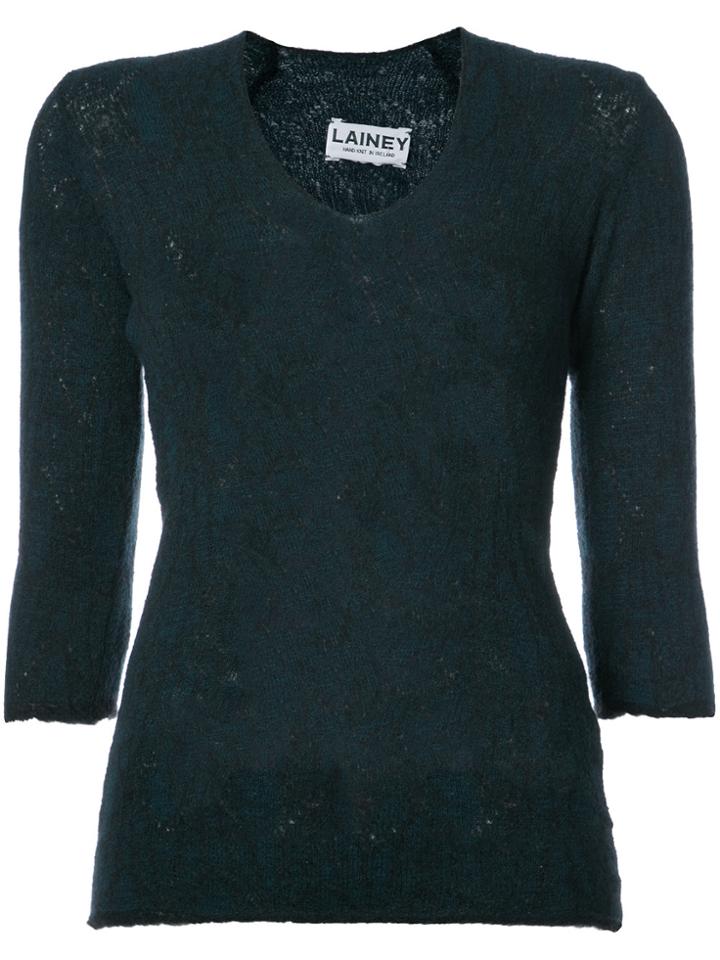Lainey Keogh Crushed Effect Jumper - Blue