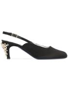 Koché Embellished Heel Sandals - Black