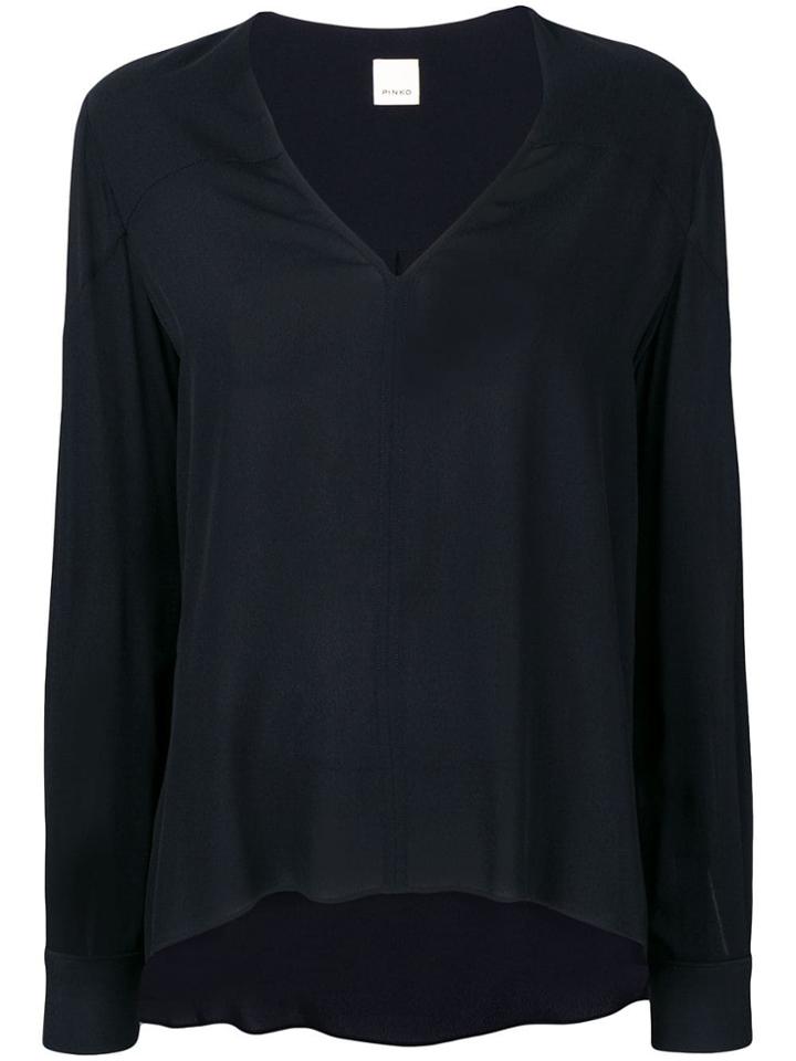 Pinko V-neck Blouse - Black
