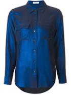 Equipment Metallic Shirt, Women's, Size: Large, Blue,