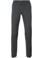 Dondup Straight Chino Trousers, Men's, Size: 33/34, Grey, Cotton/spandex/elastane