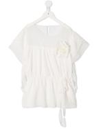La Stupenderia Ruched Detail Top - White