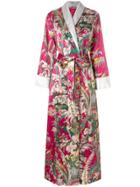 F.r.s For Restless Sleepers Long Peignoir Dress - Pink & Purple