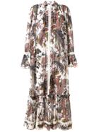 Etro Foliage Print Long Dress - Multicolour