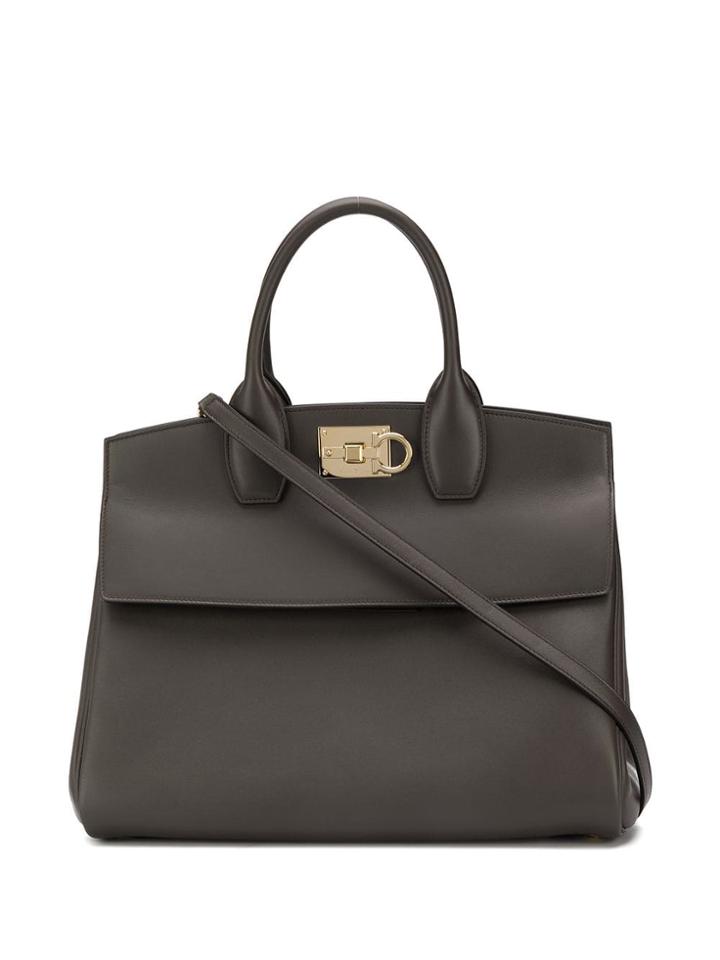 Salvatore Ferragamo Gancio-lock Medium Tote Bag - Brown