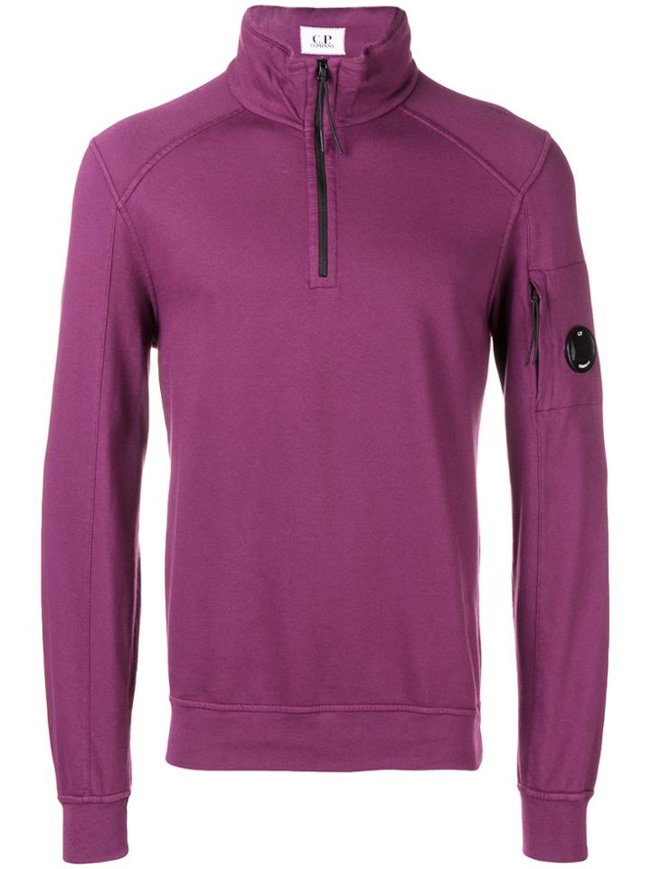 Cp Company Front Zip Pullover - Pink & Purple