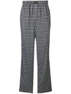 Balenciaga Checked Pyjama Style Trousers - Grey
