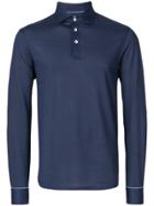 Hackett Long Sleeve Polo Shirt - Blue