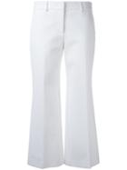 Emilio Pucci Tailored Straight Trousers, Women's, Size: 42, White, Cotton/linen/flax/polyamide/viscose