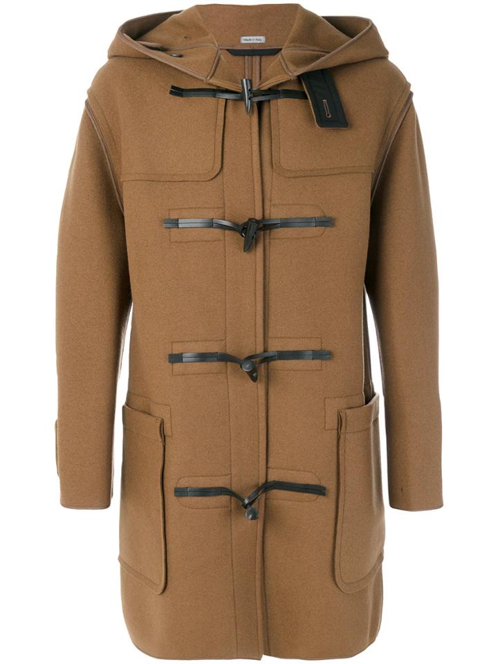 Lanvin Hooded Duffle Coat - Brown