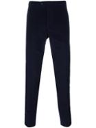Mp Massimo Piombo Regular Fit Moleskine Trousers, Men's, Size: 56, Blue, Cotton