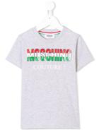 Moschino Kids Teen Logo Couture Print T-shirt - Grey