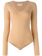Maison Margiela Long Sleeve Body, Women's, Size: 42, Nude/neutrals, Polyamide/spandex/elastane