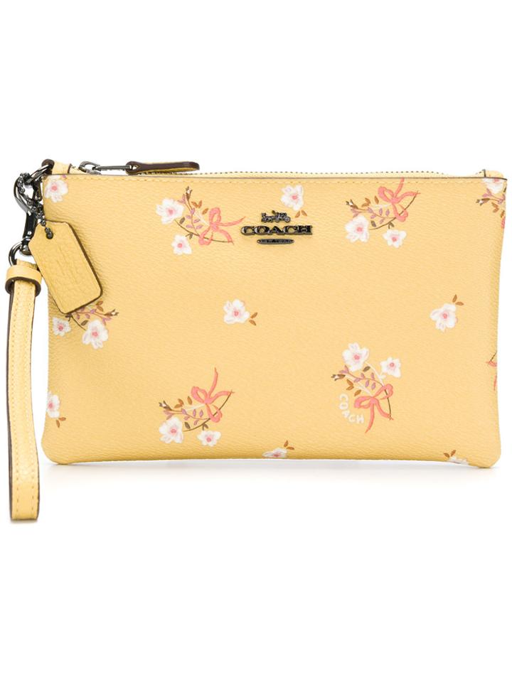 Coach Floral Print Purse - Yellow & Orange