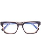 Fendi Eyewear - Square Acetate Framed Glasses - Unisex - Acetate - 54, Black, Acetate