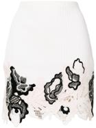 3.1 Phillip Lim Embroidered Lace Mini Skirt - Nude & Neutrals