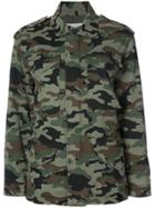 Nili Lotan Camouflage Cargo Jacket - Green
