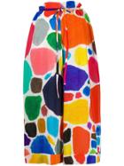 Daniela Gregis Cropped Print Trousers - Blue