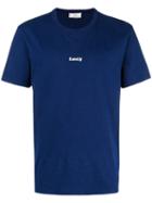 Ami Paris T-shirt With Family Embroidery - Blue