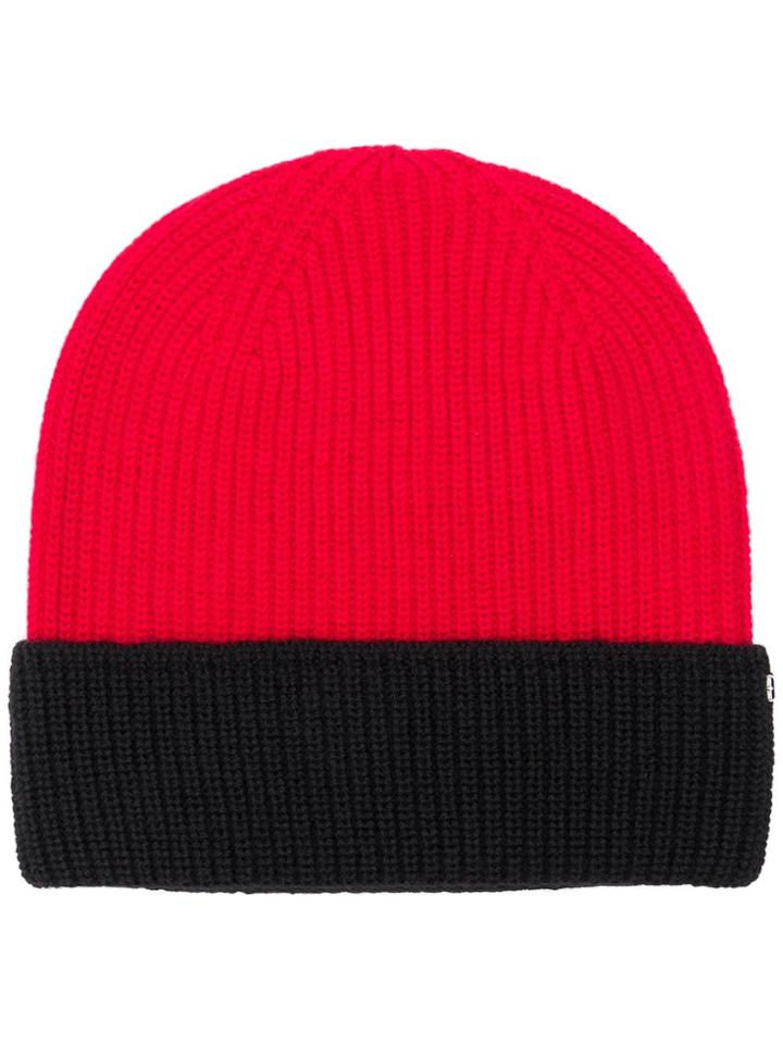 Sport Max Code Bicolour Beanie Hat - Red