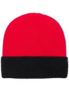 Sport Max Code Bicolour Beanie Hat - Red