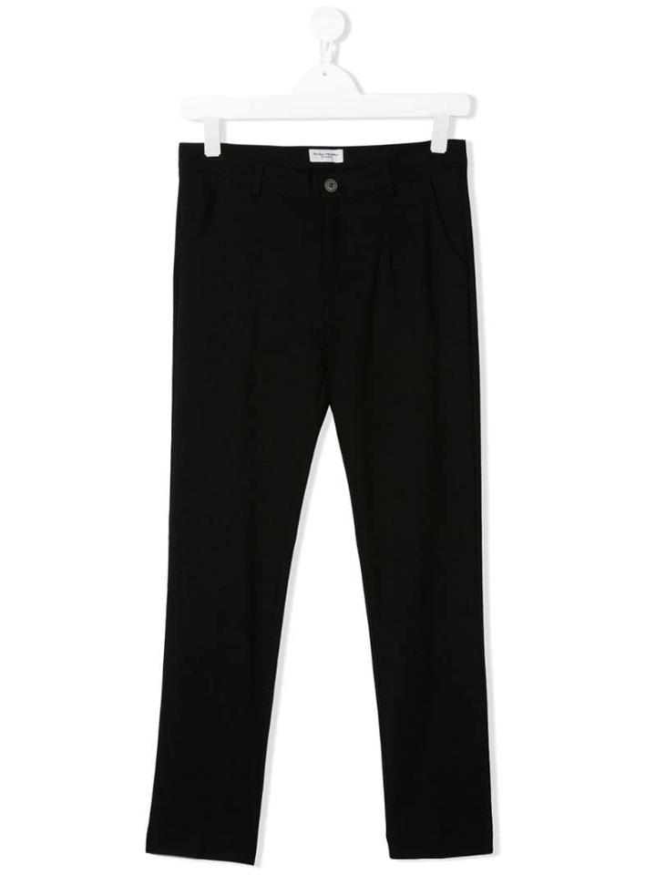 Paolo Pecora Kids Straight Leg Trousers - Black