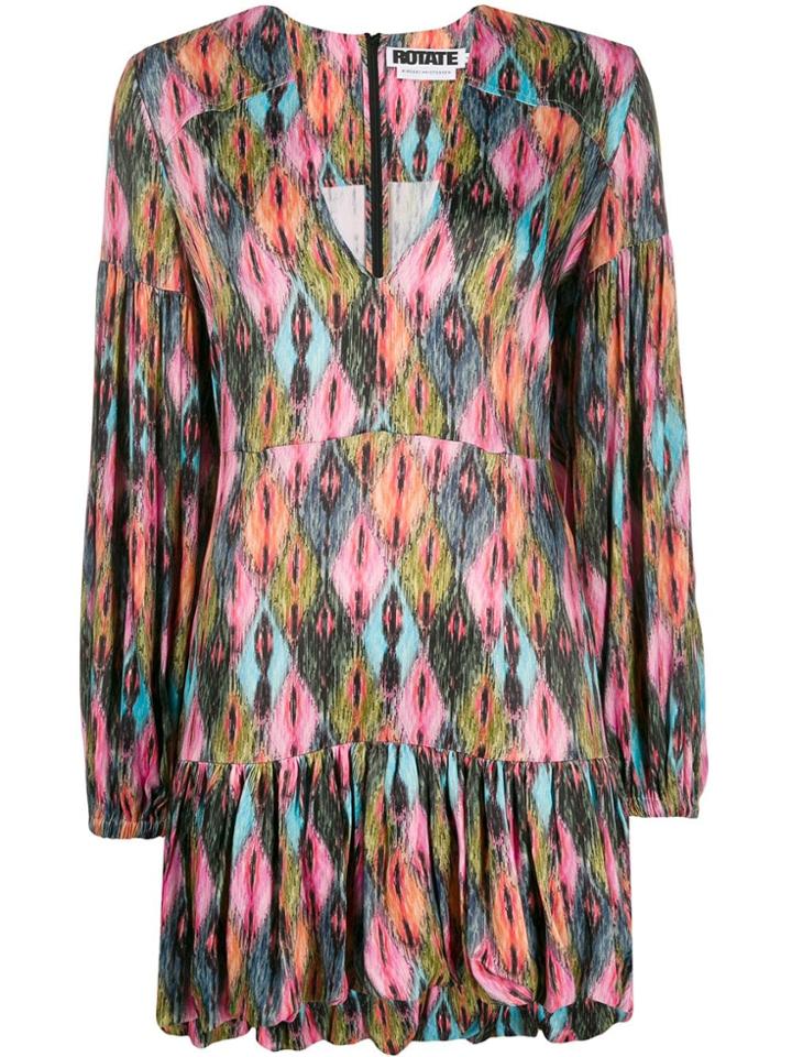 Rotate Number 72 Printed Dress - Pink