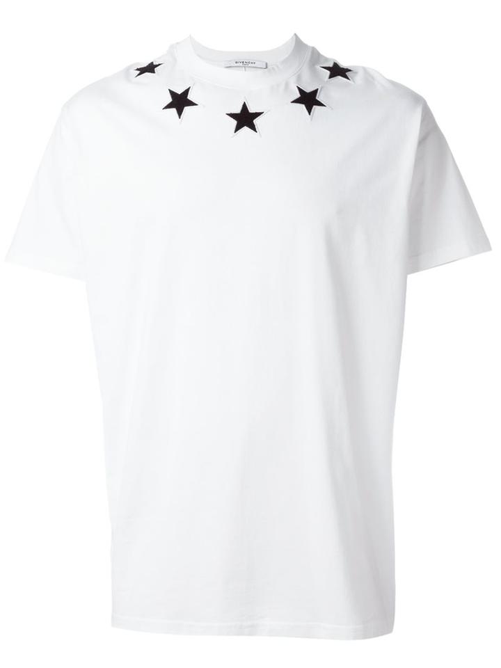 Givenchy Star Patch T-shirt, Men's, Size: Xs, White, Cotton/acrylic/polyester/wool