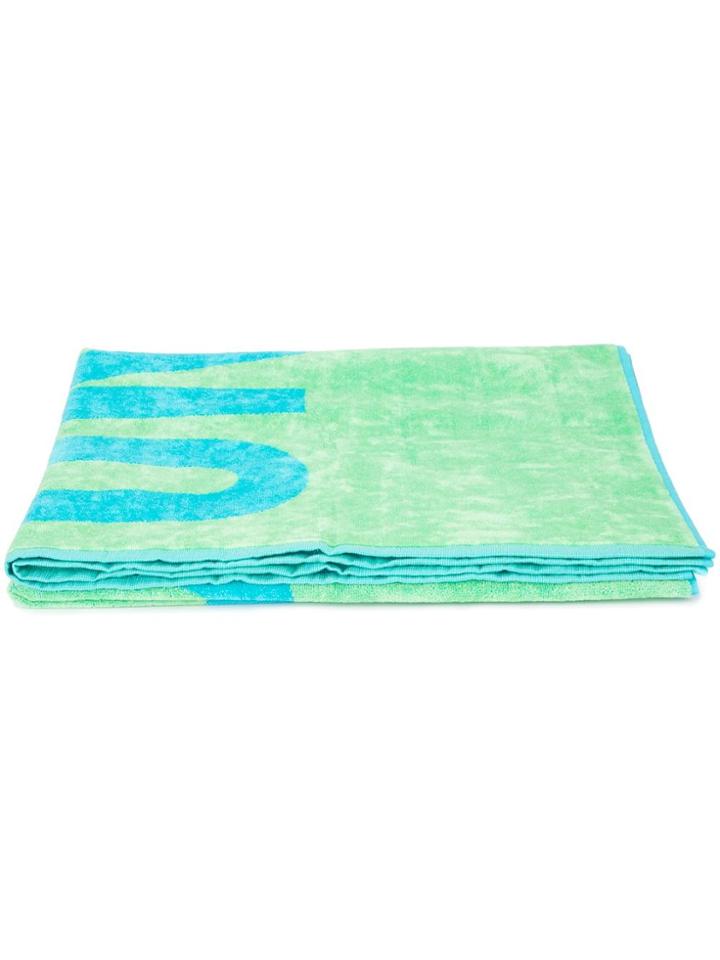 Moschino Logo Beach Towel - Green