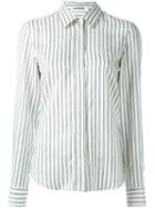 Jil Sander Striped Shirt, Women's, Size: 36, White, Silk/cotton