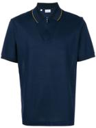 Brioni Zipped Collar Polo Shirt - Blue