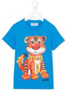 Moschino Kids Tiger Print T-shirt, Boy's, Size: 6 Yrs, Blue