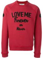 Andrea Pompilio Love Me Embroidered Sweatshirt