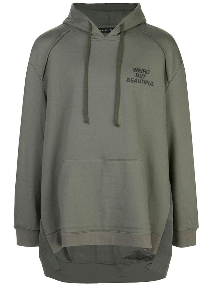 Bmuet(te) Quote-print Oversized Hoodie - Green