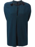 Lanvin Rope Detail Blouse, Women's, Size: 44, Blue, Silk/cotton